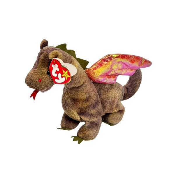 MWT VTG Ty Beanie Baby Scorch The Dragon 1998 Rare Tag Errors Retired - Picture 1 of 13